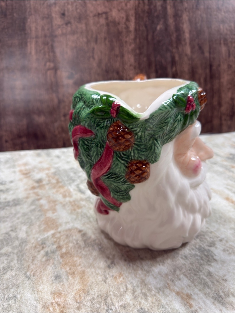Vintage Santa Claus Christmas Pitcher Ceramic Holiday Decor Collectible - Picture 9 of 10